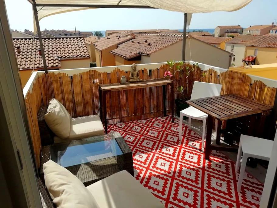 Appart 5P Terrasse Sud Vue Mer, Acces Direct Plage Frontignan Exterior foto
